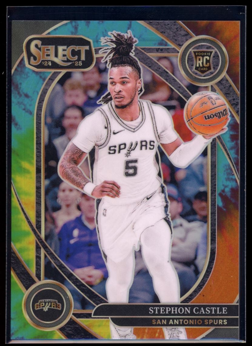 2024-25 Panini Select Tie Dye Stephon Castle Rookie 04/25 Courtside