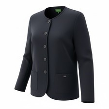 Geiger 100 Pure New Wool Jacket Navy Blue Women 40 EUR Made in Austria Preppy