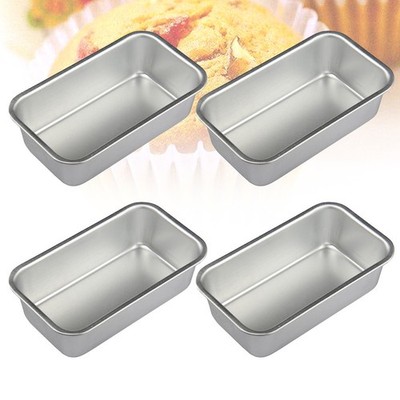 4pcs Non Stick Bread Cake Baking Tray Aluminum Alloy Toast Mould Baking Plate