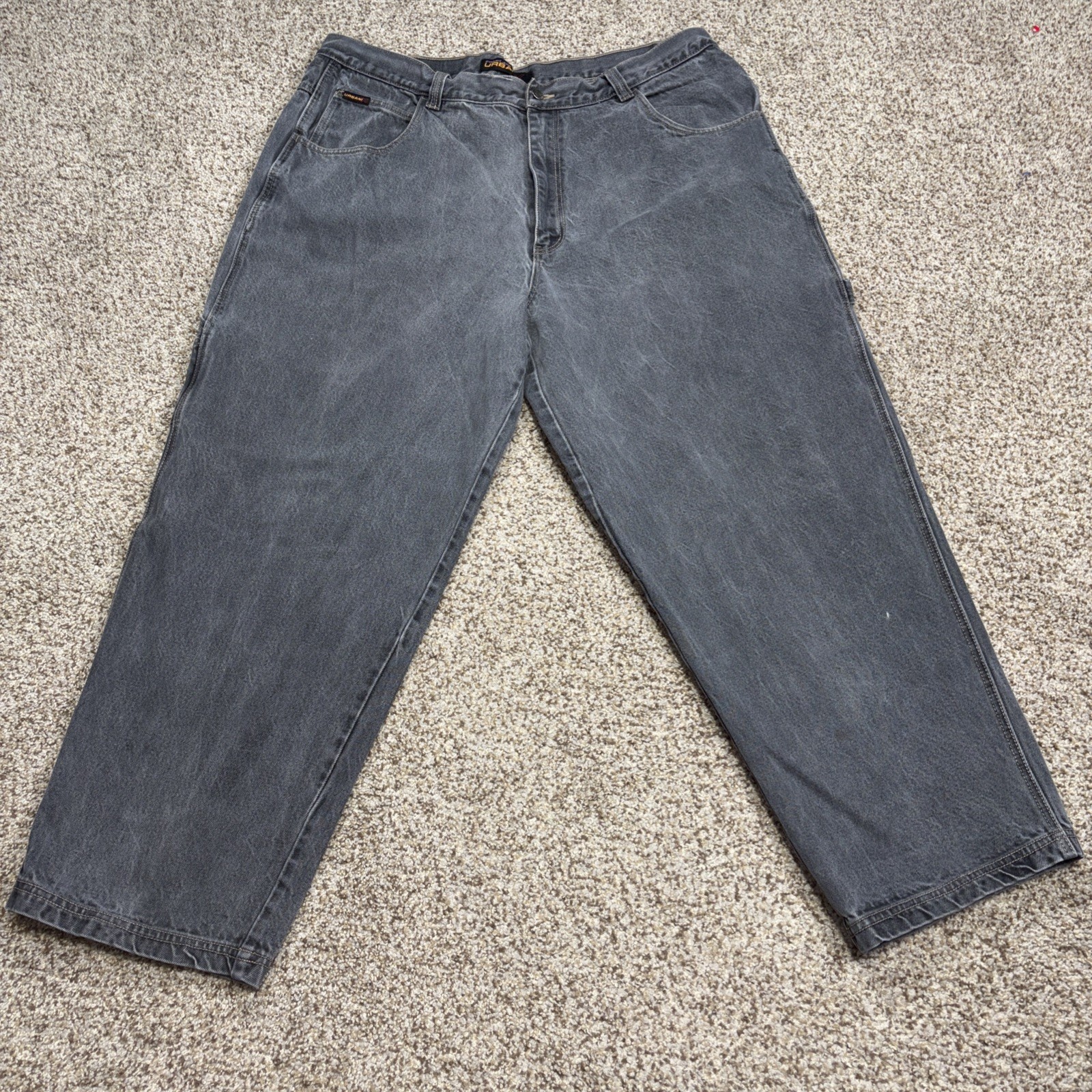 Urbanix Dynamic Jeans Mens 46x32 Black Carpenter Denim Fits 41 X 30 - View 2