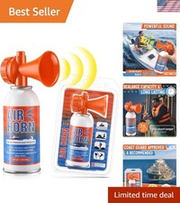 2 Pack Large Air Horn for Safety 3.5oz, 122dB Very Loud Marine Air Horn for B...