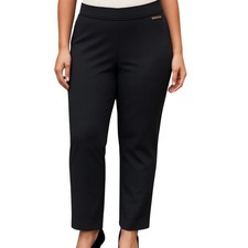 St.John Sport by Marie Gray Women's Pant Elastic Waist Side Zip Black 4 Nwot