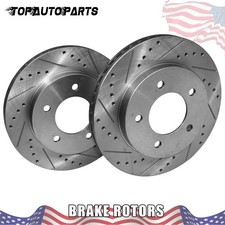 2x 308mm Front Drilled & Slotted Brake Rotor for Ford F-150 1997-2004 4WD 5-Lug
