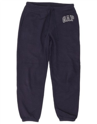 Gap Mens Graphic Tracksuit Trousers Joggers Small  Navy Blue Cotton AK13