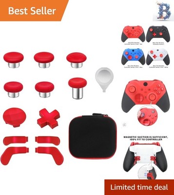 Elite Series 2 Controller Accessory Kit - Stylish Red Metal Joysticks & Paddles