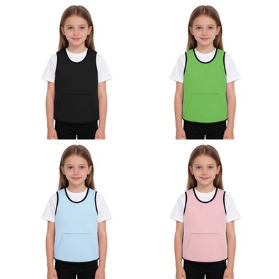 Kids Boys Girls Costume Padded Front Vest Adjustable Hook-And-Loop Tops School