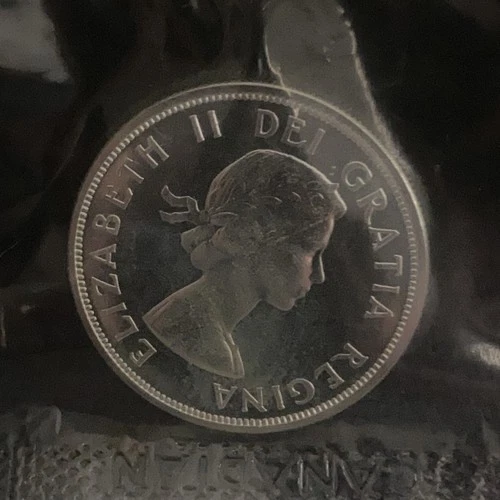 1963 Canada Canadian $1 One Dollar 80% 800 Silver Coin PL Cellophane BU Voyageur