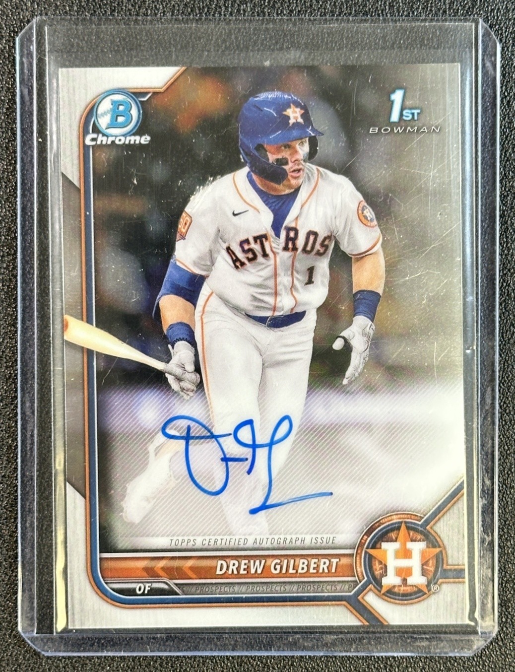 DREW GILBERT 2022 BOWMAN CHROME DRAFT #CDA-DG AUTO 1ST PROSPECT ASTROS