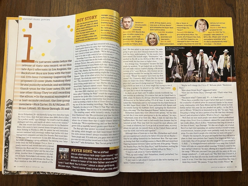 Entertainment Weekly magazine Issue May 27, 2005 Features the band Coldplay Foto 2 de 3