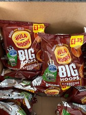Hula Hoops Big Hoops BBQ Beef Crisps Bigger Hoop Bold Flavour 20 x 70g