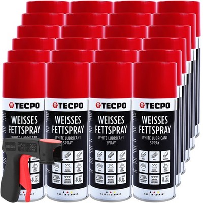 WEISSES FETTSPRAY SPRÜHFETT 24x 400ml KORROSIONSSCHUTZ SCHMIERMITTEL + SPRÜHER