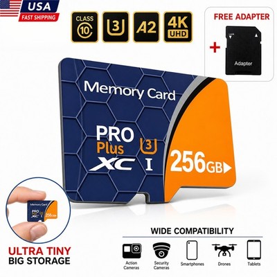 Micro SD Memory Card for Phone Table High Speed 1TB 256GB 128GB 64GB US Lot 