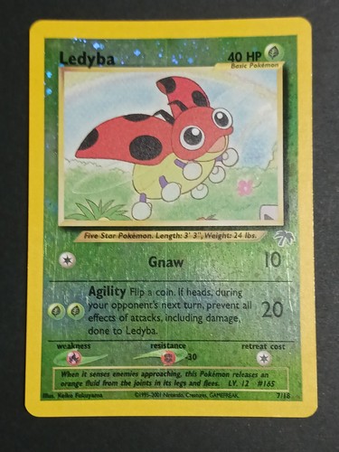 Ledyba 7/18 Southern Islands Reverse Holo Swirl Pokemon Card LP