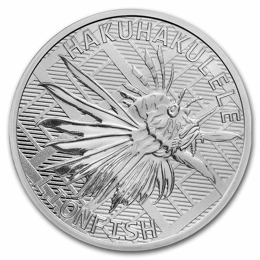 2022 Tokelau 1 oz Silver $5 Lionfish BU | eBay