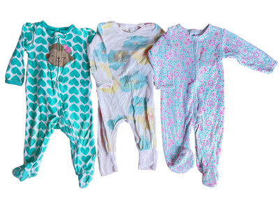 Baby Girl 6-9M Bodysuit Lot Child of Mine Burt s Bees Laura Ashley (G-6-9-00002)