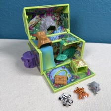 Galoob Pound Puppy Jungle Park Micro Mini Playset Miniature 3 Animal Figures VTG