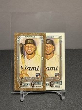 Topps 2025 Allen &amp; Ginter Agustin Ramirez Gold Border Miami Marlins 2 card lot