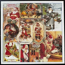 Vintage Puzzle F.X. Schmid CHRISTMAS GREETING 600 Piece Santa Old World Germany