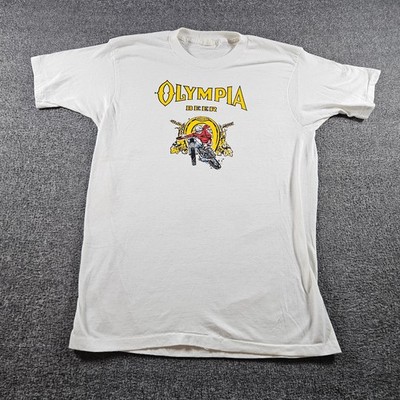 Black Hills Rally 1977 T-shirt Olympia Beer Gunner's Lounge Sizen XL RARE