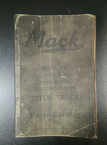 Antico libro ricambi Mack Truck AB 1927 schema diesel semi resistente schematico
