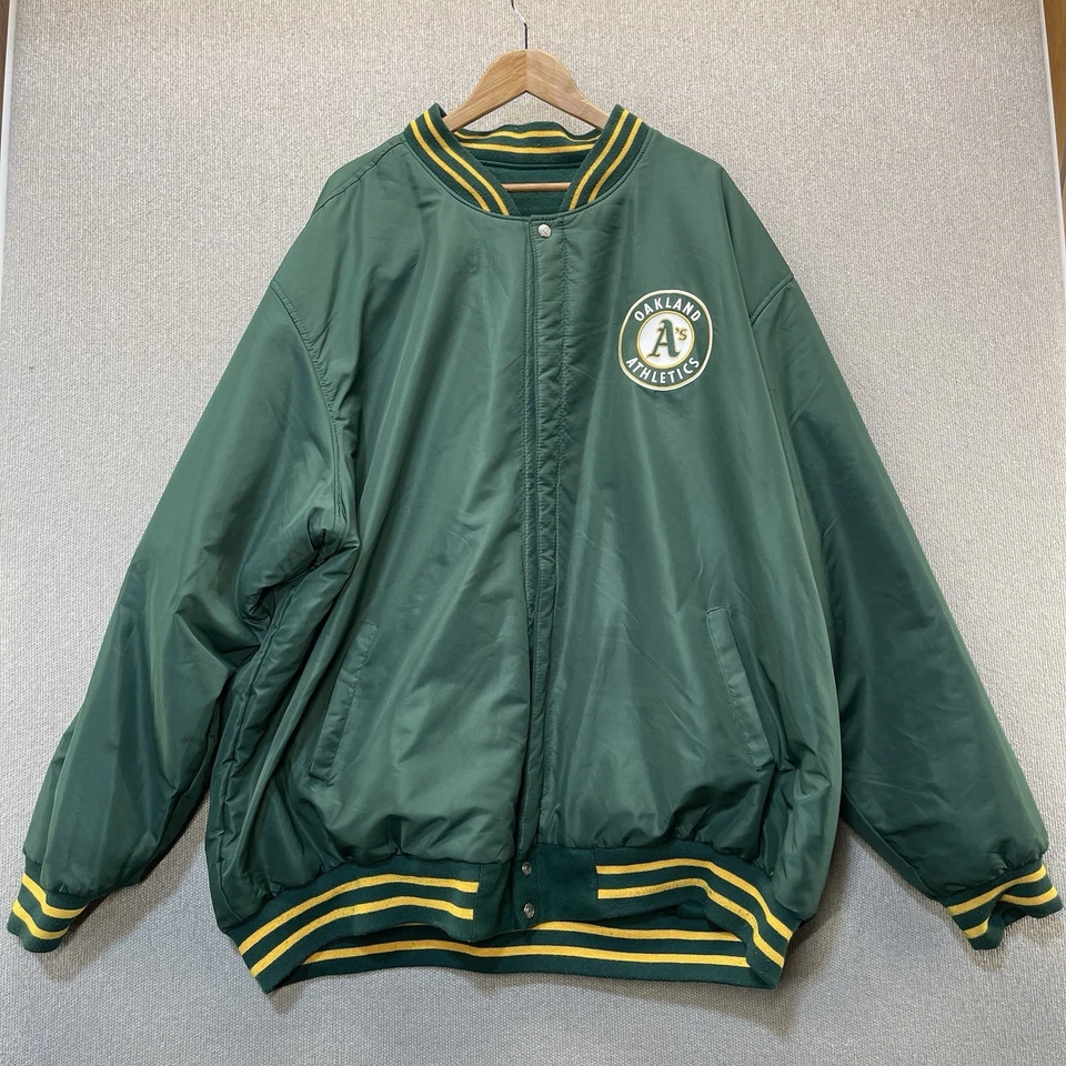 Jeff Hamilton Oakland As Bomber Varsity Jacket 6X JH Design Reversible Satin VTG - Image 3 of 4