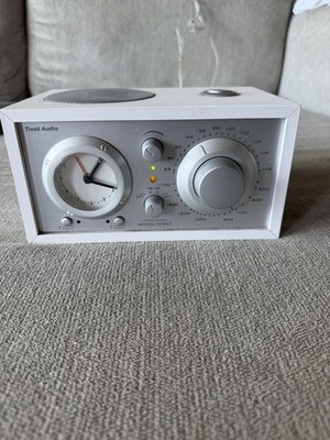 Tivoli Audio White Wood Model Three AM/FM Clock Radio Non Bluetooth Model