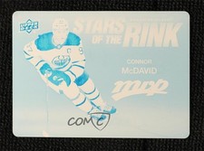 2023-24 MVP Stars of the Rink Printing Plate Cyan 1/1 Connor McDavid #SS-4 1cb4