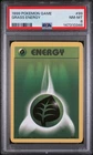 1999 POKEMON BASE SET UNLIMITED #99 GRASS ENERGY PSA 8
