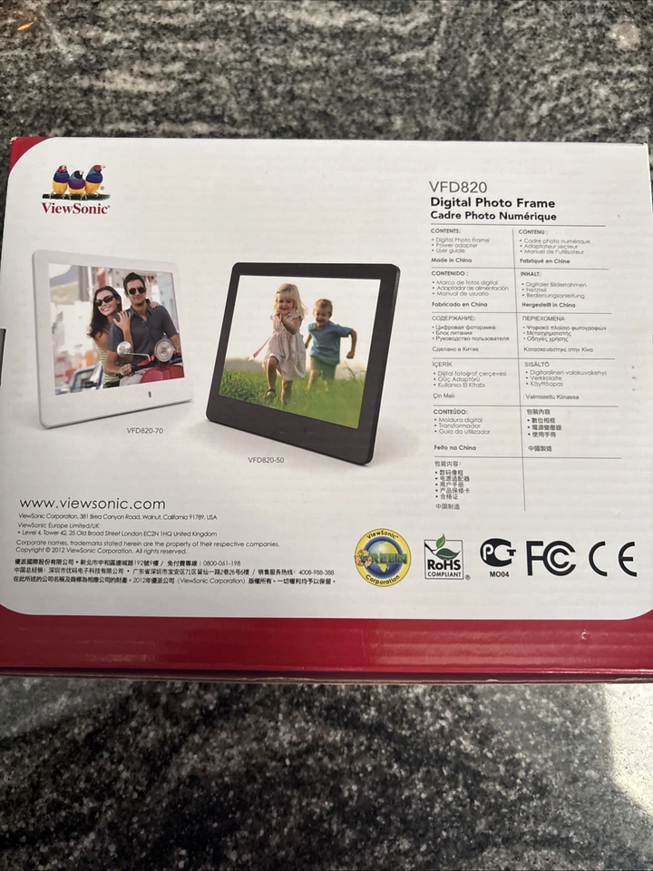 ViewSonic 8” Digital Photo frame w/Auto On/Off Light Sensor VFD820 - Image 3 of 4