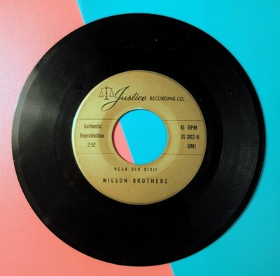 RARE JS 3002 Bluegrass 45: Wilson Brothers - Mama Don't Allow / Dear Old Dixie