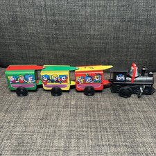 VINTAGE Litho Tin Wind Up Train MS 203 Multicolor Working Great