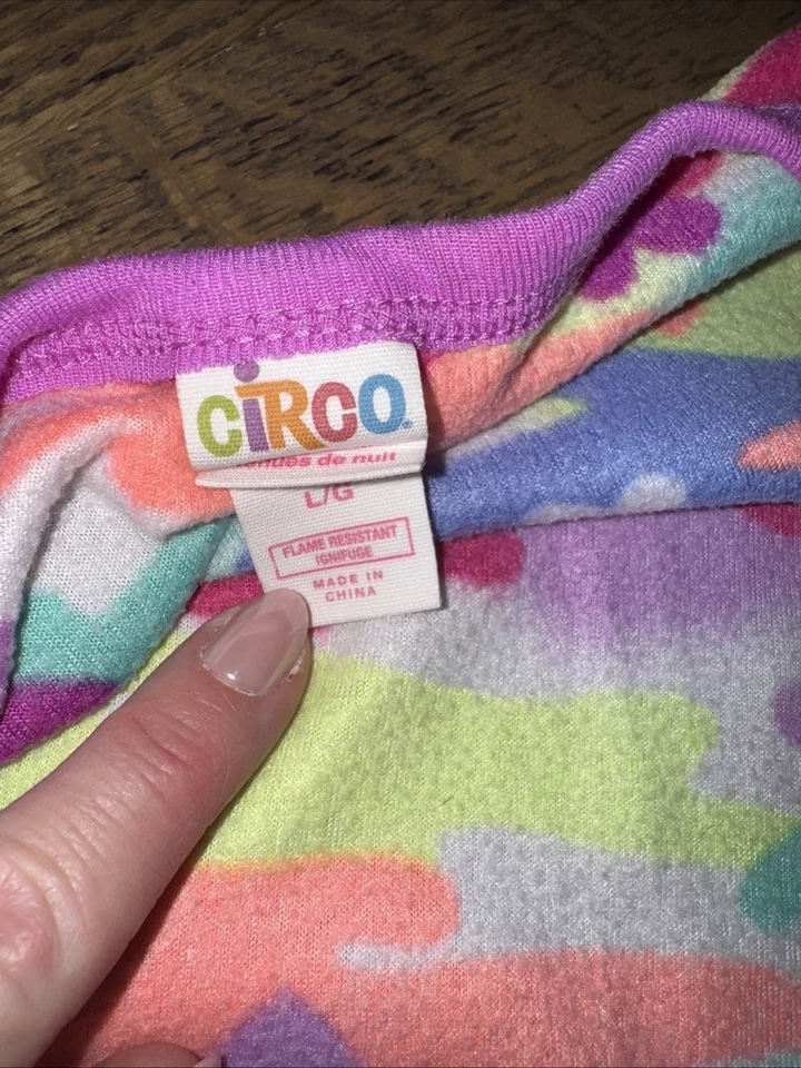 Pijama de niña Circo camuflado corazón manga larga múltiple de una pieza para dormir grande Foto 4 de 4