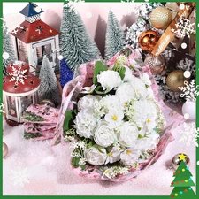 100 Sheets Pink Santa Tissue Paper, Santa Claus Xmas Tree Berries Bell Patter...