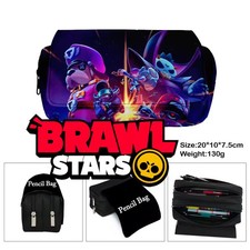 HYBD014 3D Anime Pen Bag Student Storage Bag Brawl Stars Cartoon Pen Box Cute