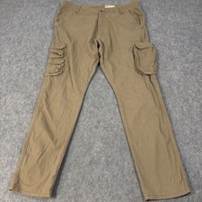 Wrangler Regular Taper Cargo Workwear Pants Men's Sz 38x32 Actual 39x32 Beige