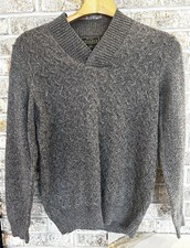 NEW Jos A Bank Reserve Shawl Collar Wool Blend Sweater Mens M Charcoal Gray