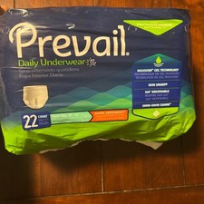 Prevail Daily Underwear Youth Small 20-34" 22 Count Extra Absorbency NEW