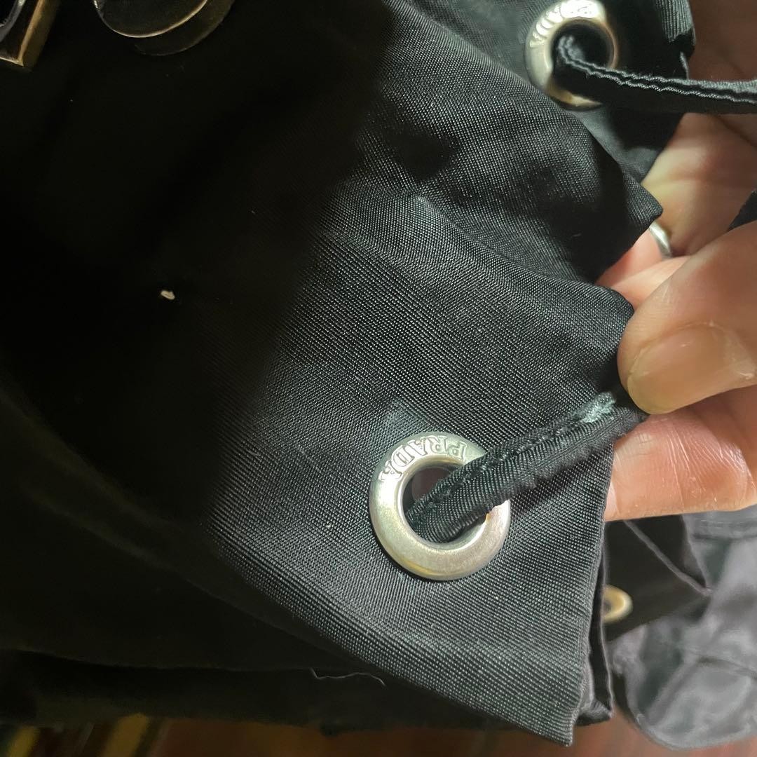 PRADA Backpack Drawstring Type Triangle Logo Nylo… - image 9