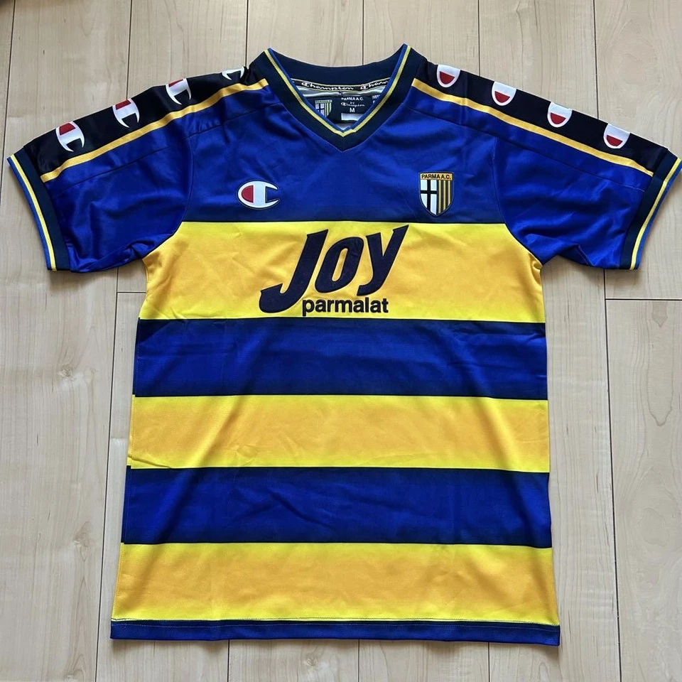 Camiseta de fútbol vintage campeón Fabio Cannavaro y Parma AC talla L azul amarillo Foto 2 de 4