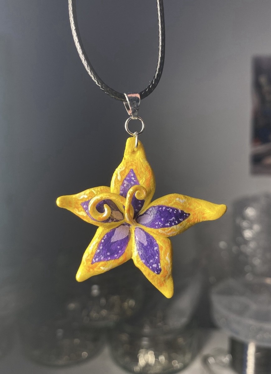 Handmade Rapunzel Inspired Flower Necklace Fantasy Jewellery
