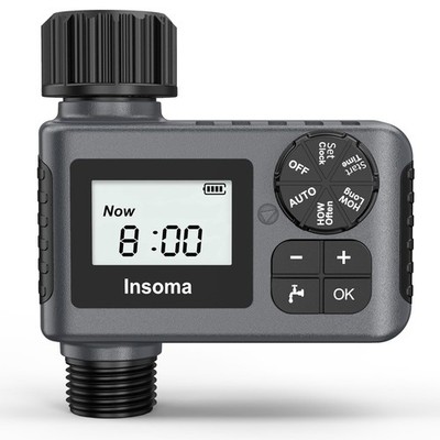 Outdoor Garden Hose Faucet Timers, Programmable Water Sprinkler 1pack, Gray 