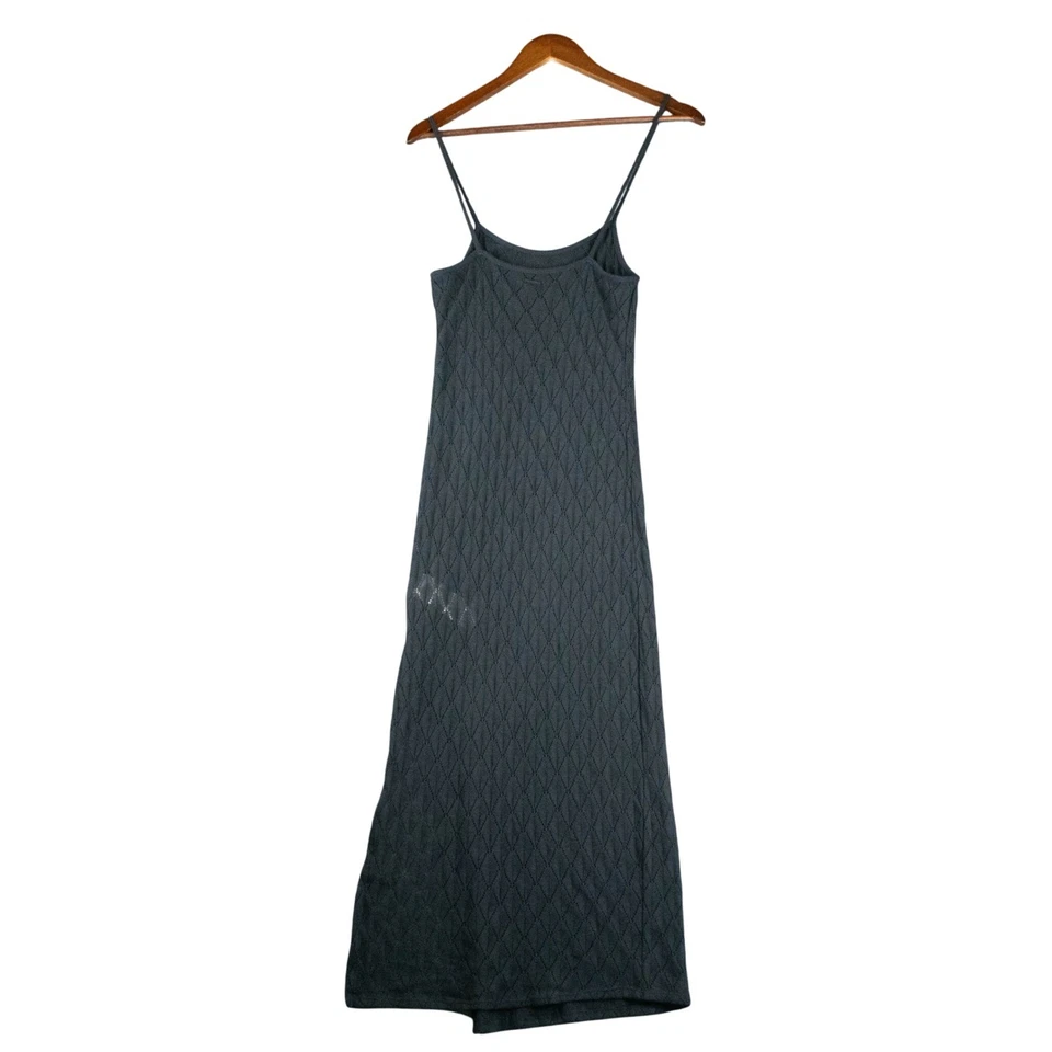 Maxi Vestido Billabong Para Mujer S Y2K Grunge Hada Crochet Tejido Negro Capricho Años 90 Foto 3 de 4