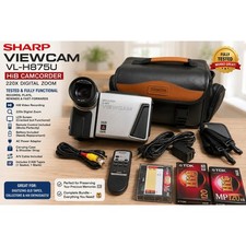 Sharp Viewcam VL-H875U Hi8 Camcorder 220x Digital Zoom Bundle with Case Tapes
