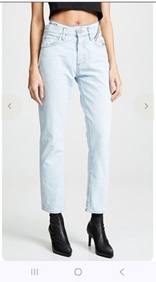 Jean Atelier High Rise Straight Leg Denim With Faux Boxer Briefs Size S