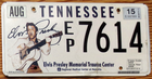 Item photo. Show Listing Details page. Listing 2015 Tennessee Specialty License Plate Number Tag – Elvis Presley Trauma Center