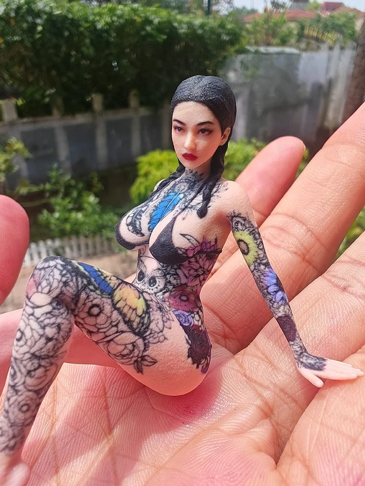3D-печатные миниатюры фигурка многомасштабная красочная татуированная сцена красоты для автомобиля - Изображение 4 из 4