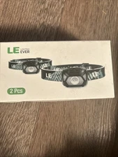 Lighting Ever LED Headlamp Rechargeable 2 Packs