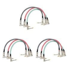 9Pcs Noise Reduction Guitar Patch Cables Durable and Flexible Assorted Colors