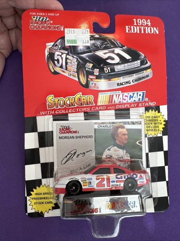 1994 Racing Champions 1:64 Scale NASCAR Diecast Stock Car 21 Morgan Shepherd