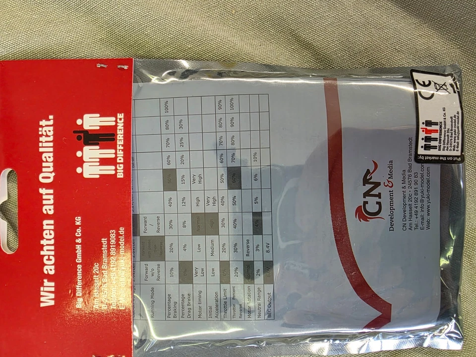 YUKI Model "Yakuza" Programmierkarte für RC ESC/Regler *NEU!* - Bild 4 von 4